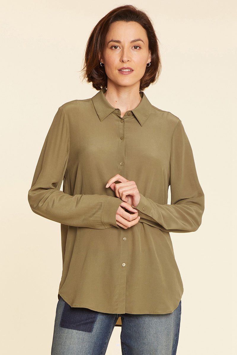 Olive Women's NYDJ Riley Silk Blouse | NZ 413AGSRVZ