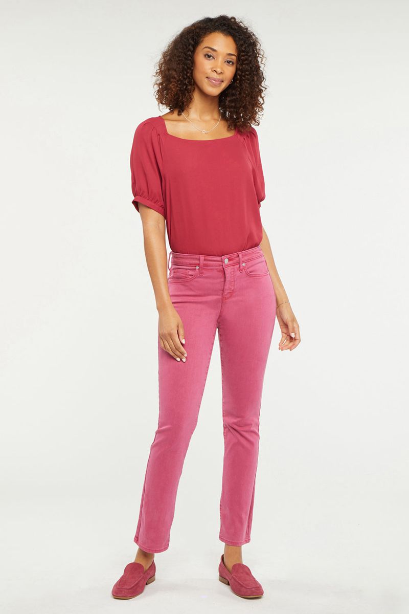 Pink Women's NYDJ Sheri Slim Ankle Jeans | NZ 632HGPXUQ