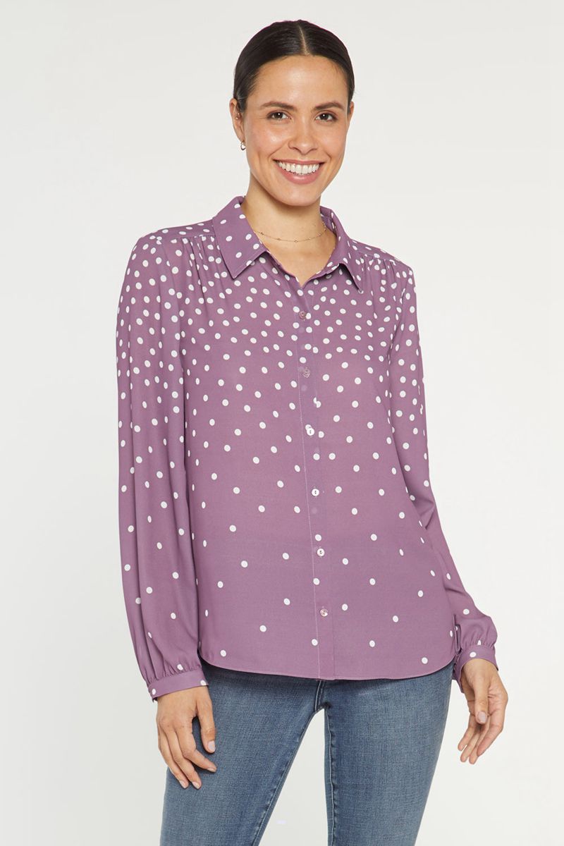 Purple Women's NYDJ Modern Blouse | NZ 130FVLBEY