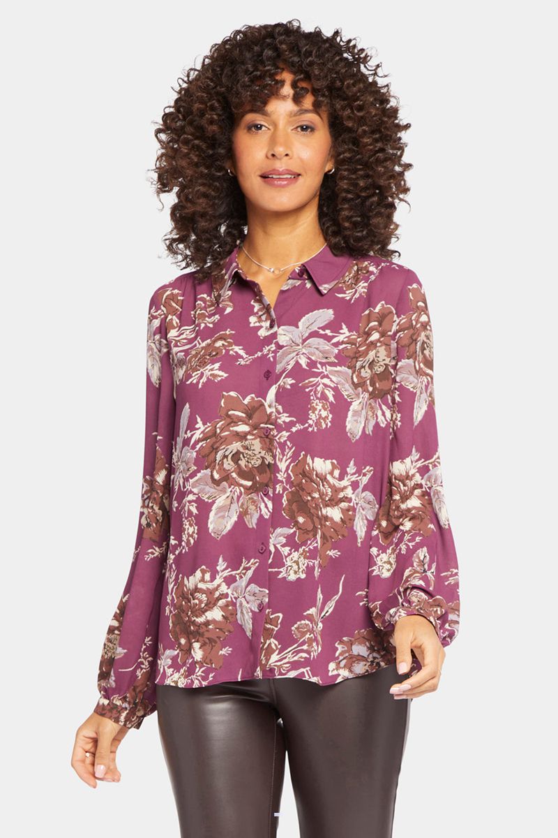 Purple Women's NYDJ Modern Blouse | NZ 481VTZMFC