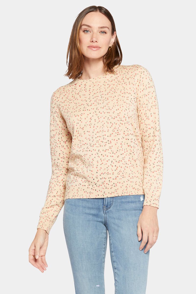 Rose Women's NYDJ Classic Crewneck Sweaters | NZ 197SPCAVM