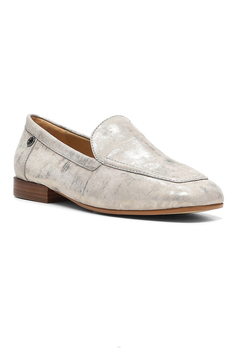 Silver Women's NYDJ Lynn Slip-On Loafers | NZ 796XMHQLS