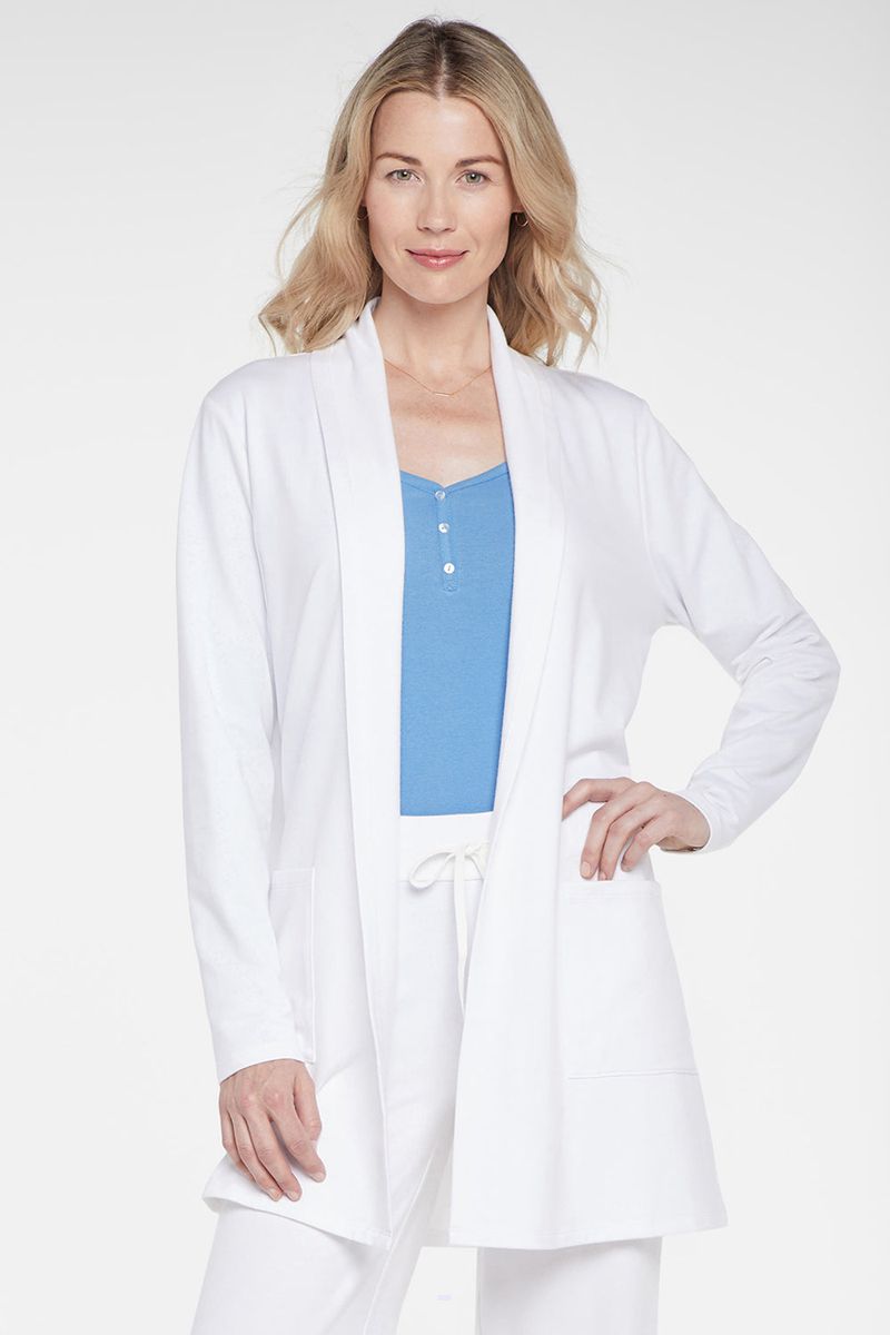 White Women's NYDJ Open Front Cardigan | NZ 912QLDZHN