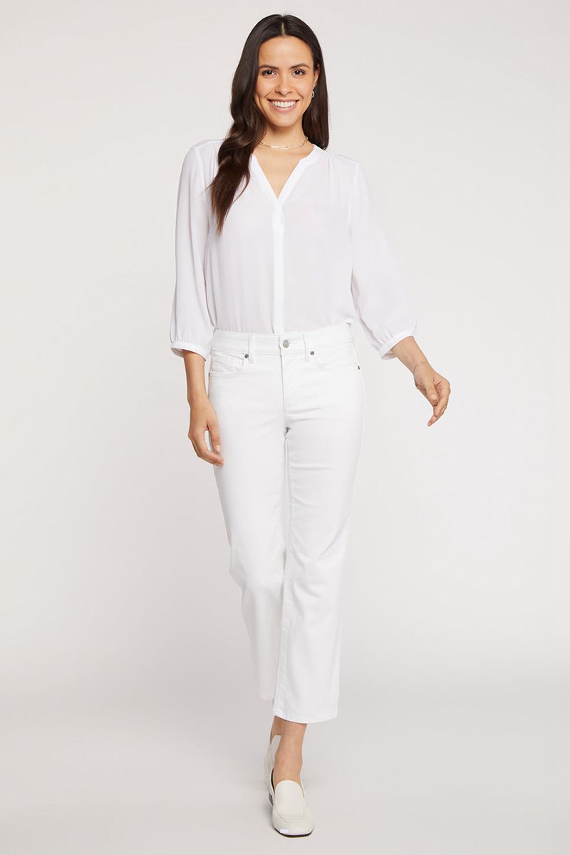 White Women's NYDJ Petite Marilyn Straight Ankle Jeans | NZ 601NJGPSD