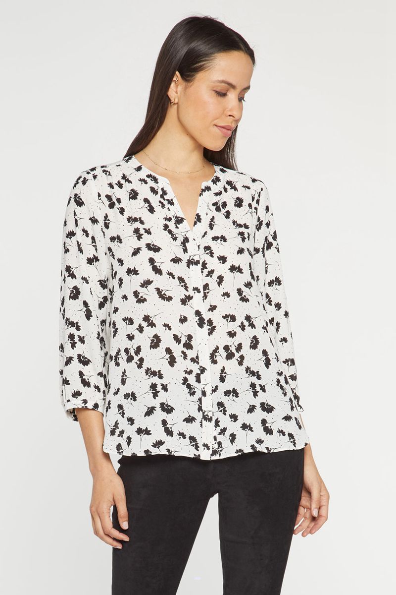 White Women's NYDJ Pintuck Blouse | NZ 753PKYHLM