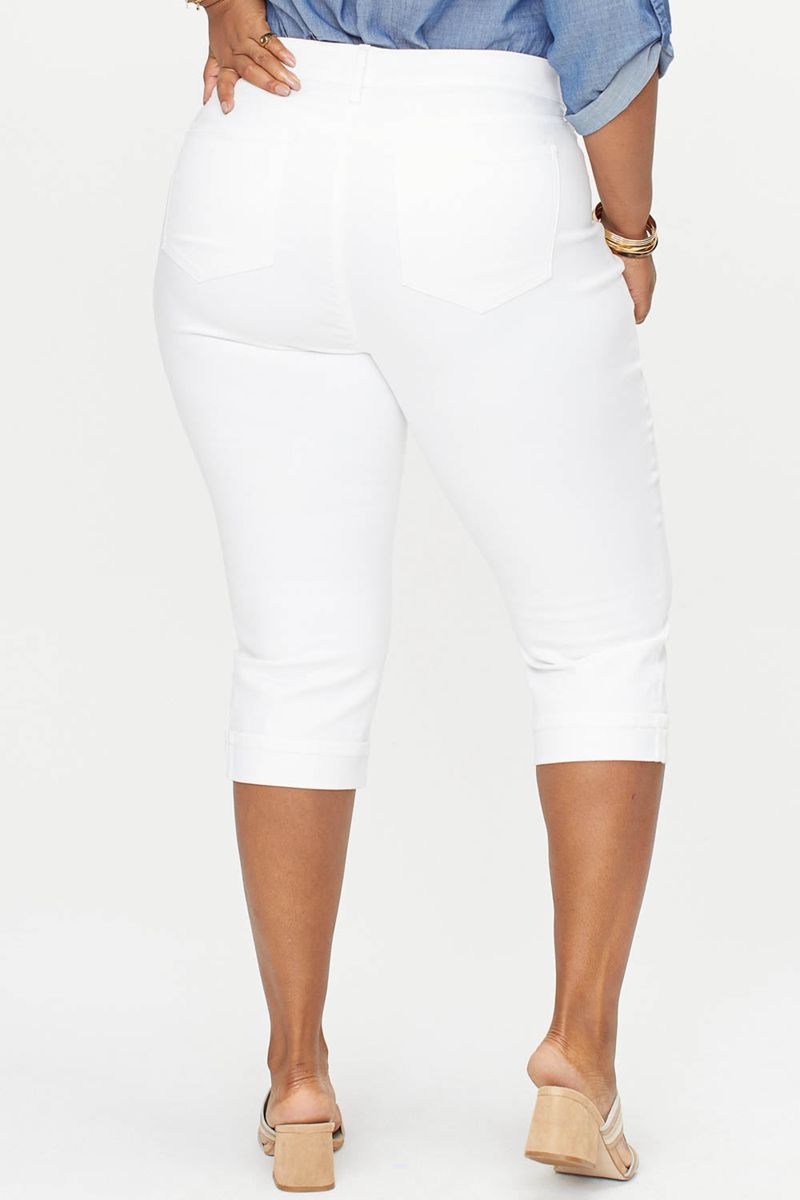 White Women's NYDJ Plus Marilyn Straight Crop Jeans | NZ 416AZUIKW