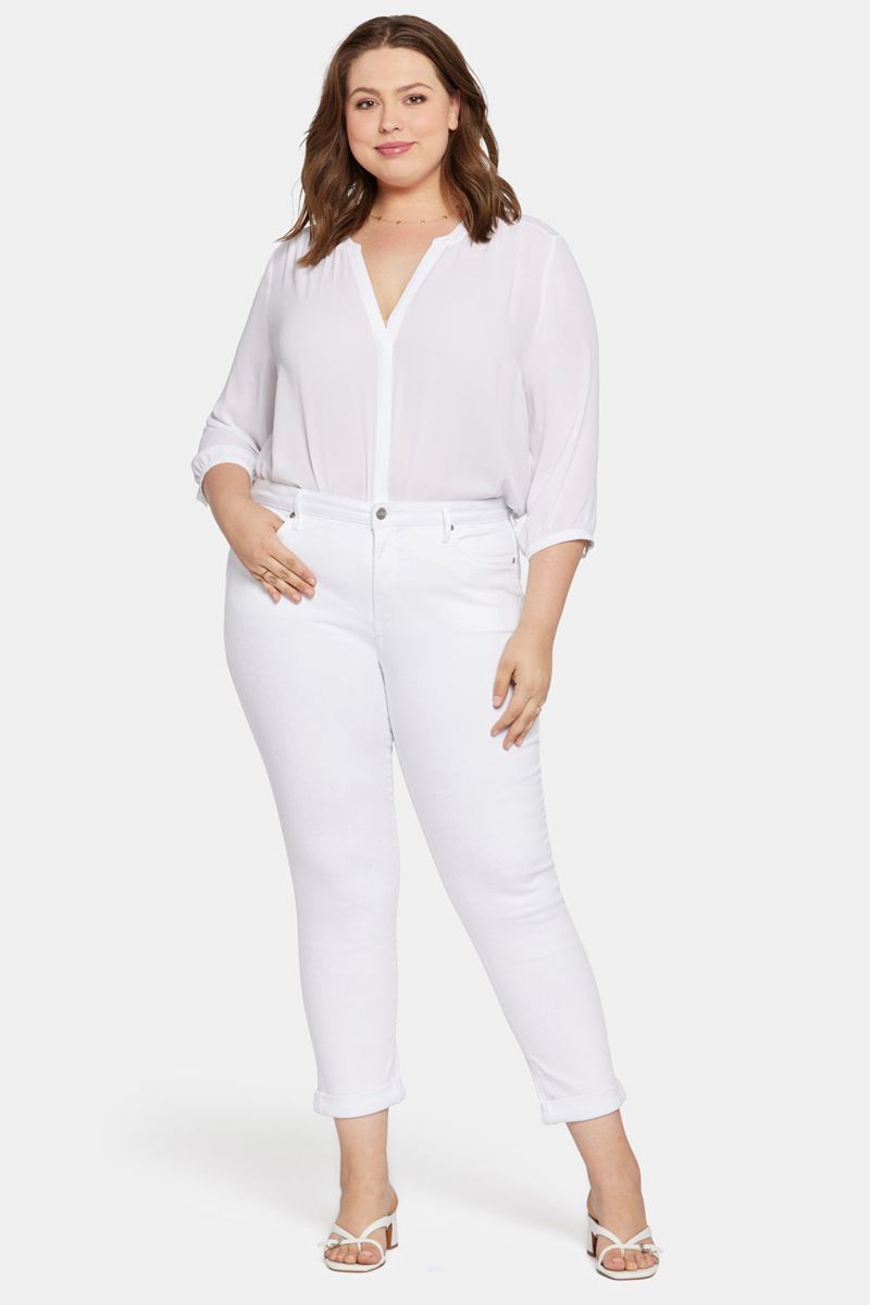 White Women's NYDJ Plus Sheri Slim Ankle Jeans | NZ 740BCOHSY