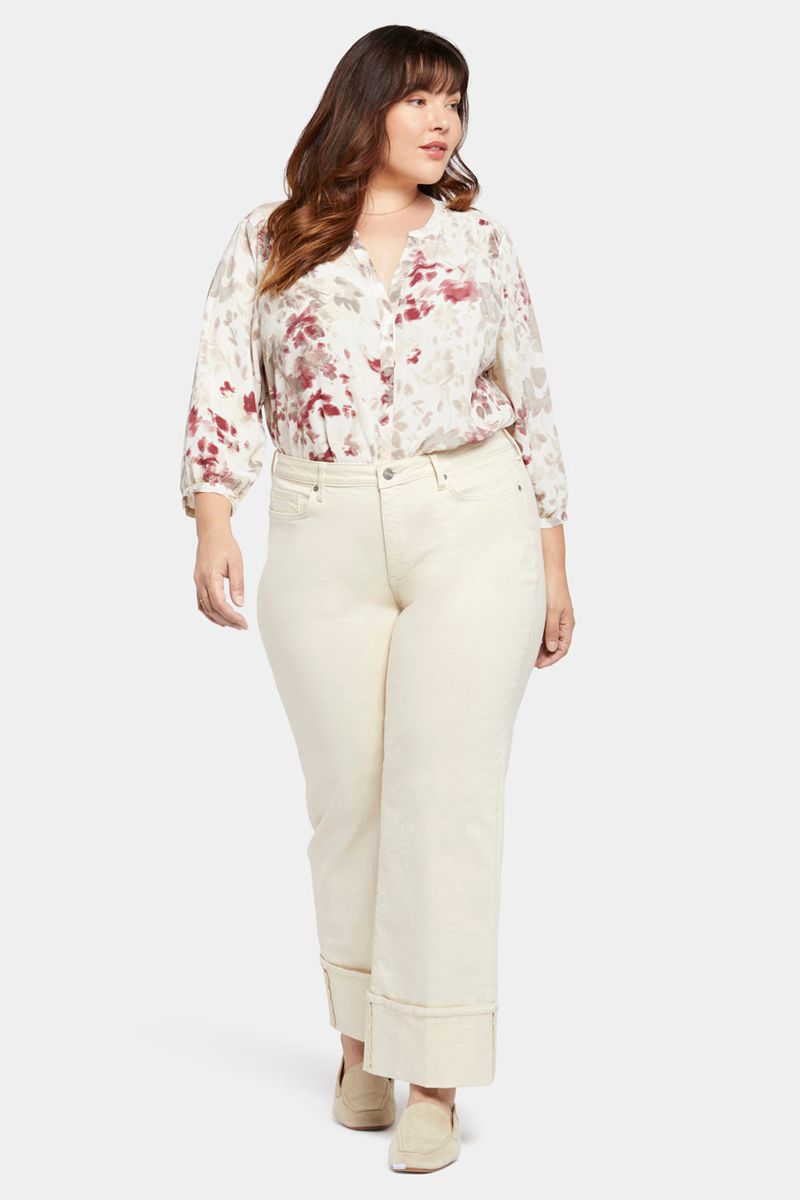 White Women's NYDJ Plus Teresa Wide Leg Jeans | NZ 578BMWTOF