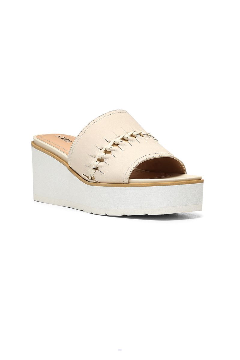 White Women's NYDJ Rory Wedge Sandals | NZ 306KVPXSL