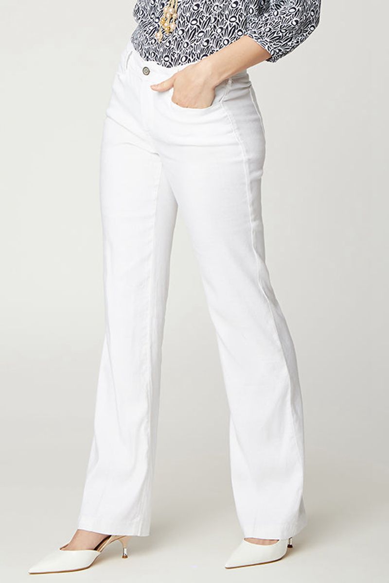 White Women's NYDJ Trouser Pants | NZ 180PYUNSM