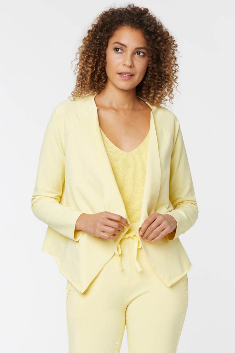 Yellow Women's NYDJ Open Front Sweatshirt Jackets | NZ 076JFMBRO