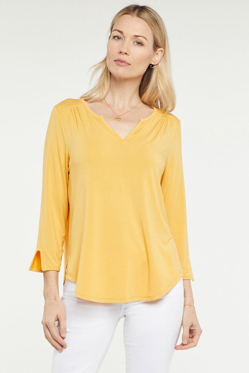 Yellow Women's NYDJ Perfect T-Shirts | NZ 851IKFBLZ